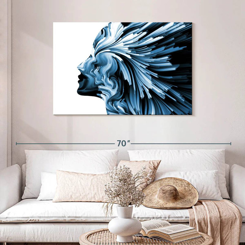 Leisha Imaginative Profile Abstract, H 30 po x l 45 po