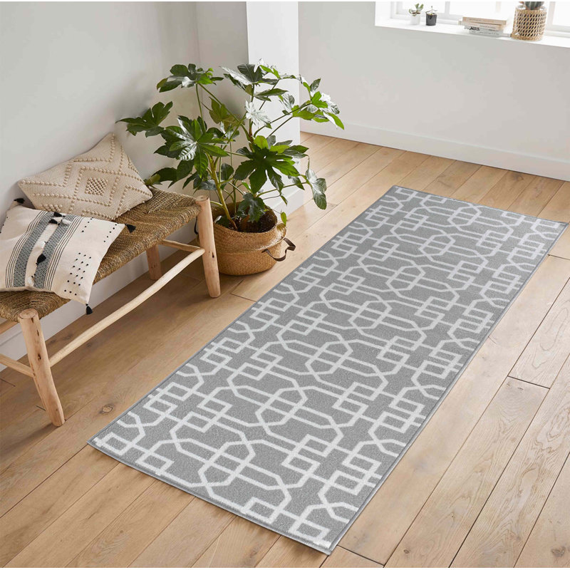 Cockerham Non-Slip Geometric Indoor Doormat, 67cm W x 220 cm L