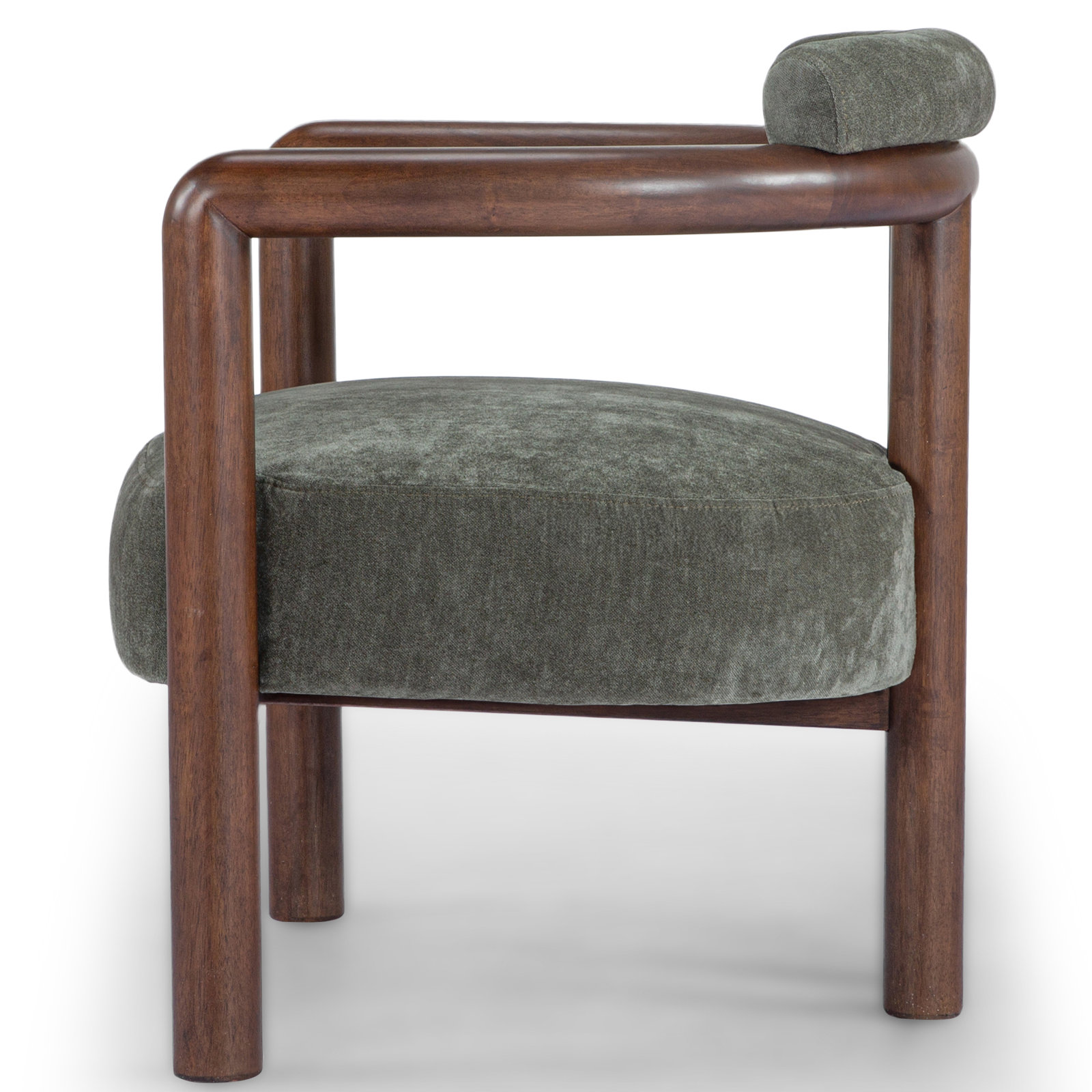 Tilde Oak Barrel Chair, Forest Performance Chenille