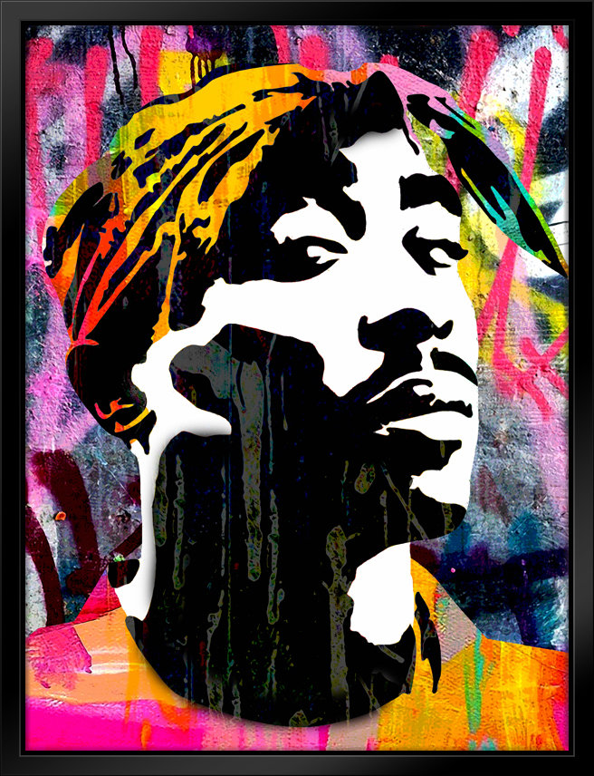 Famous Rapper Singer Tupac Art Print Bathroom Sets, Shower Curtain Sets.