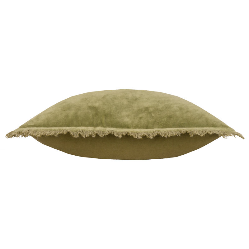Jaye Cotton Square Cushion Cover, Green