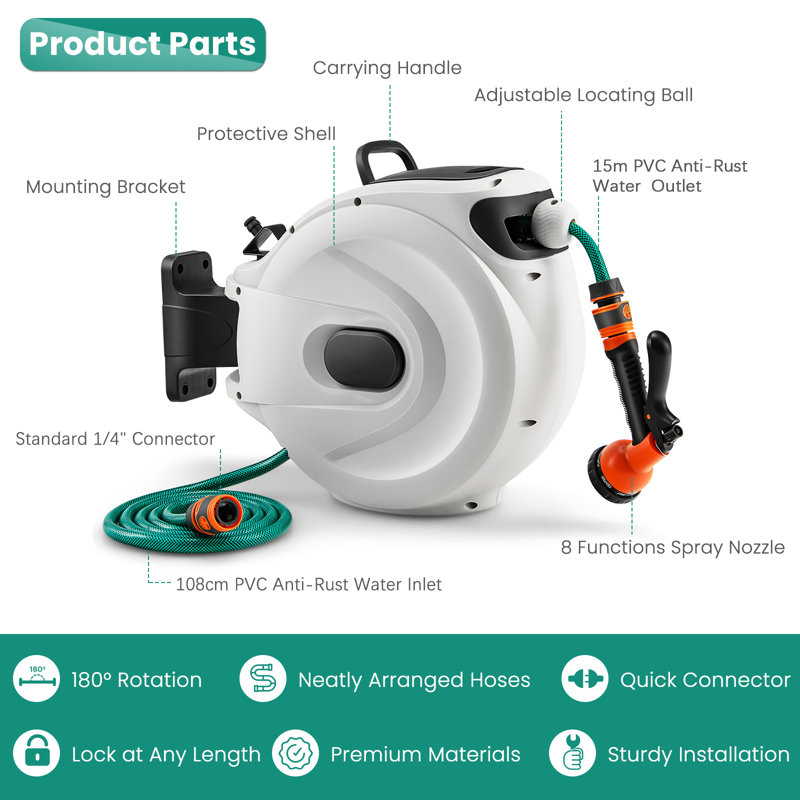 Metal Wall Hose Reel
