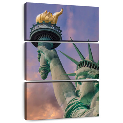 Statue Of Liberty At Sunset