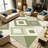 Green Geometric Diamond carpet-easy to clean, machine-washable, soft and comfortable; suitable for door mats, kitchens, living rooms, bedrooms, corridors, and laundry areas. Easy to clean, durable carpet for home decoration.-129469630