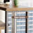 2-Person Nut-brown+Black Rectangular Solid Wood+Iron Bar Table Sets