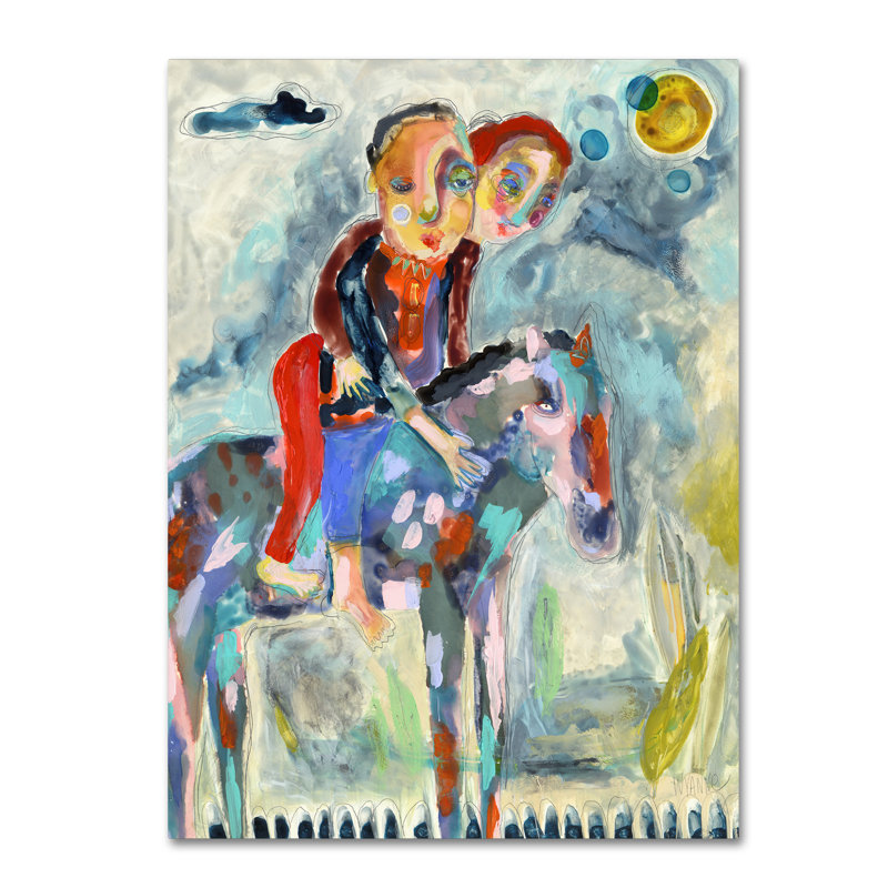 «Whos Drive This Pony» par Berkley, reproduction sur toile tendue, H 47 po x l 35 po