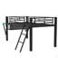 Gaming Mid Loft Bed With Desk, LED-1329491790-1329491791