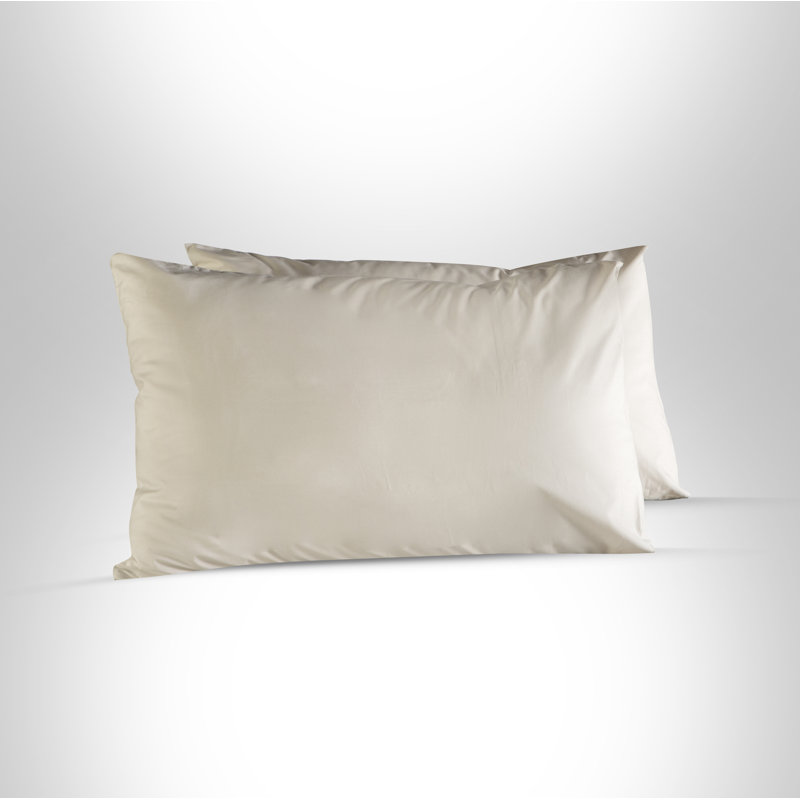 Ensemble de housse de couette en coton 3 pièces Caruthers, Beige, Housse de couette grand + 2 taies décoratives