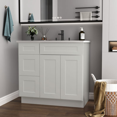 34,5 po H Armoire de meuble-lavabo en contreplaqué avec porte gauche - l 36 po x P 21 po pour la salle de bain et la cuisine