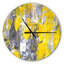 Grey and Yellow Abstract Pattern - Modern wall clock-34141110
