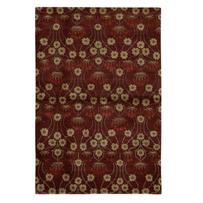 Handmade Silk and Wool Area Rug
