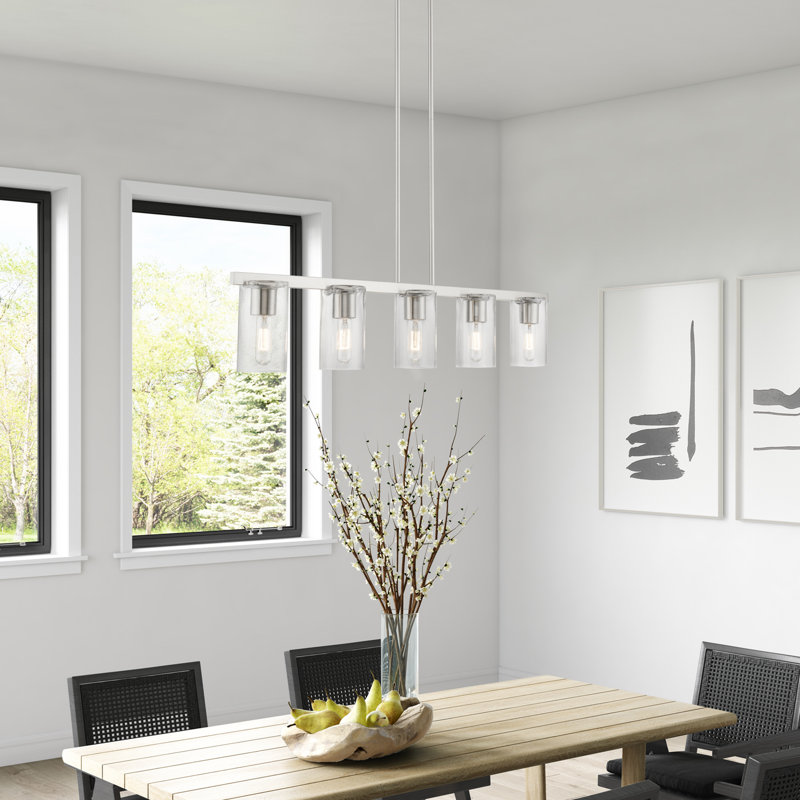 Lustre linéaire Zari, Nickel brossé