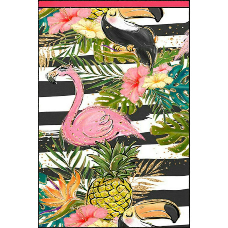Tapis décoratif lavable à la machine moderne à motif floral rose avec cygne rose