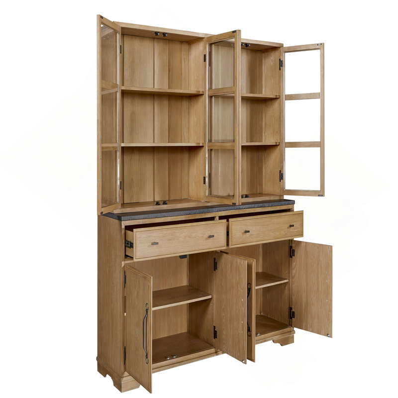 Armoire 2 pièces (bahut et buffet), Havane clair