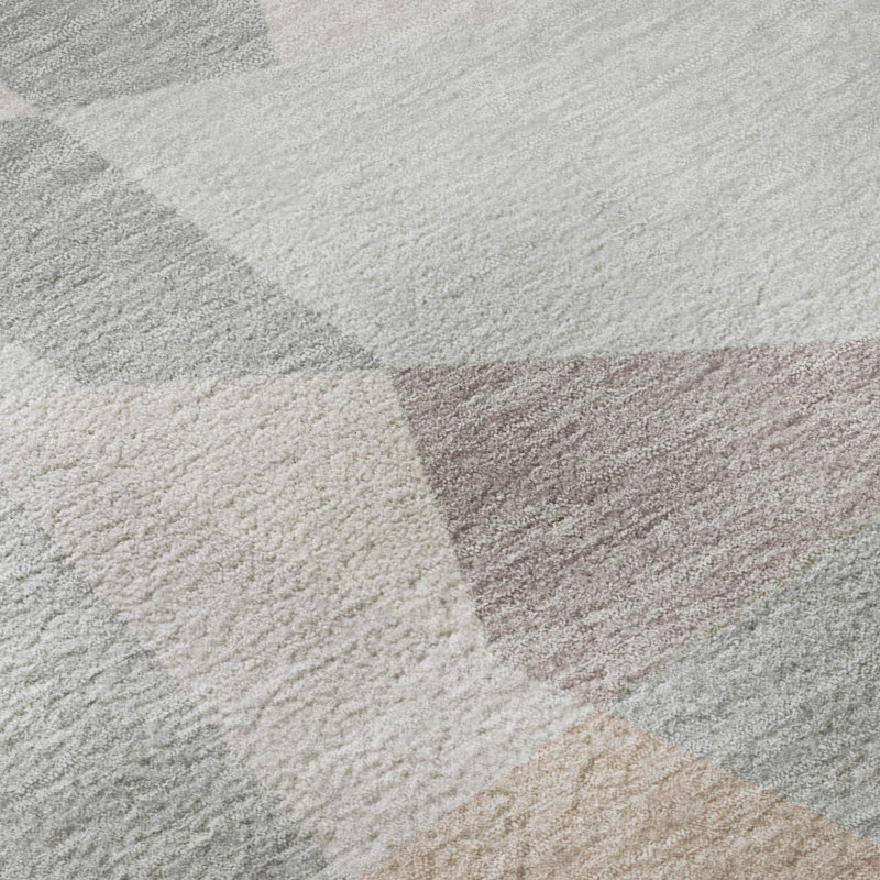 Premium Machine Washable Slesnick AMF1666 Geometric Rug, Runner 2'3" x 7'6"