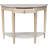 Half Moon Console Table With Drawer And Lower Shelf, Unfinished Wood Design For Versatile Home Decor