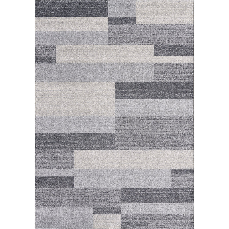 Tapis gris tissé à la machine Sumter, Rectangle 4 pi x 6 pi