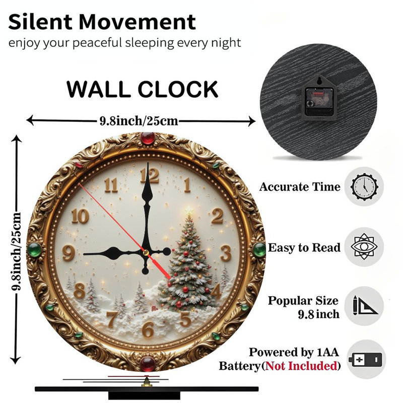 Christmas-Clock-With-Snowy-Scene