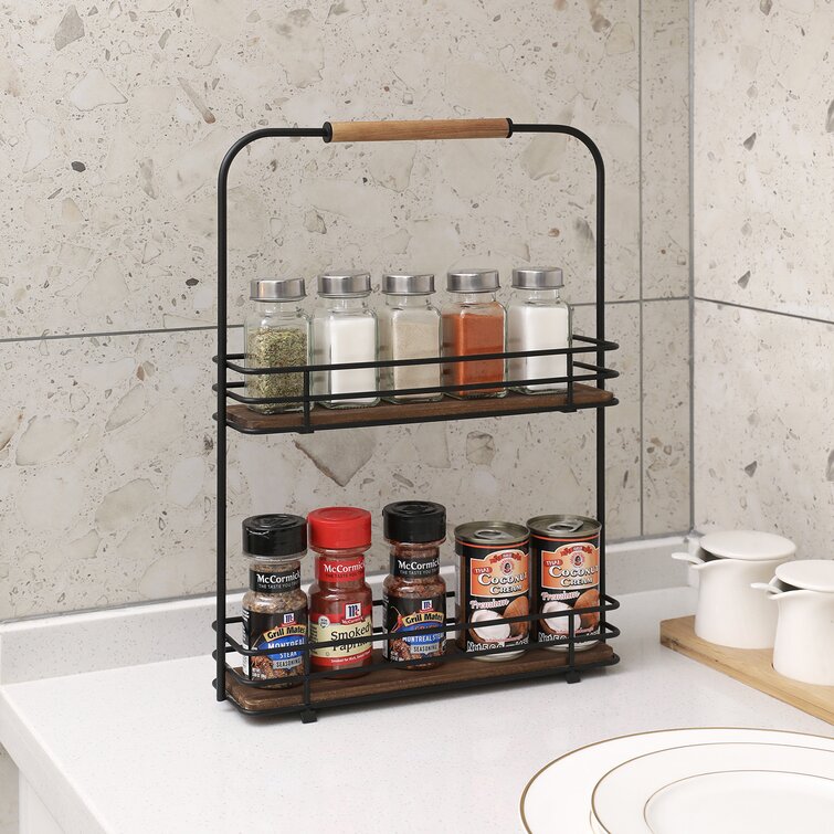 NEX 2-Tier Spice Rack Countertop Shelf for Kitchen Spice Jars Storage –  Oberon Distribution