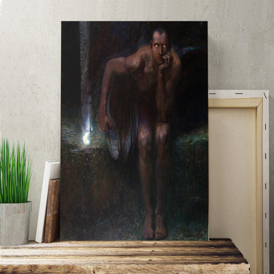 Lucifer by Franz Stuck - Wrapped Canvas