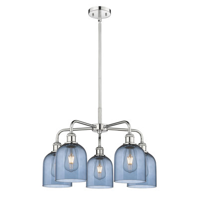 Odaniel 5 - Light Steel Dimmable Bell Chandelier