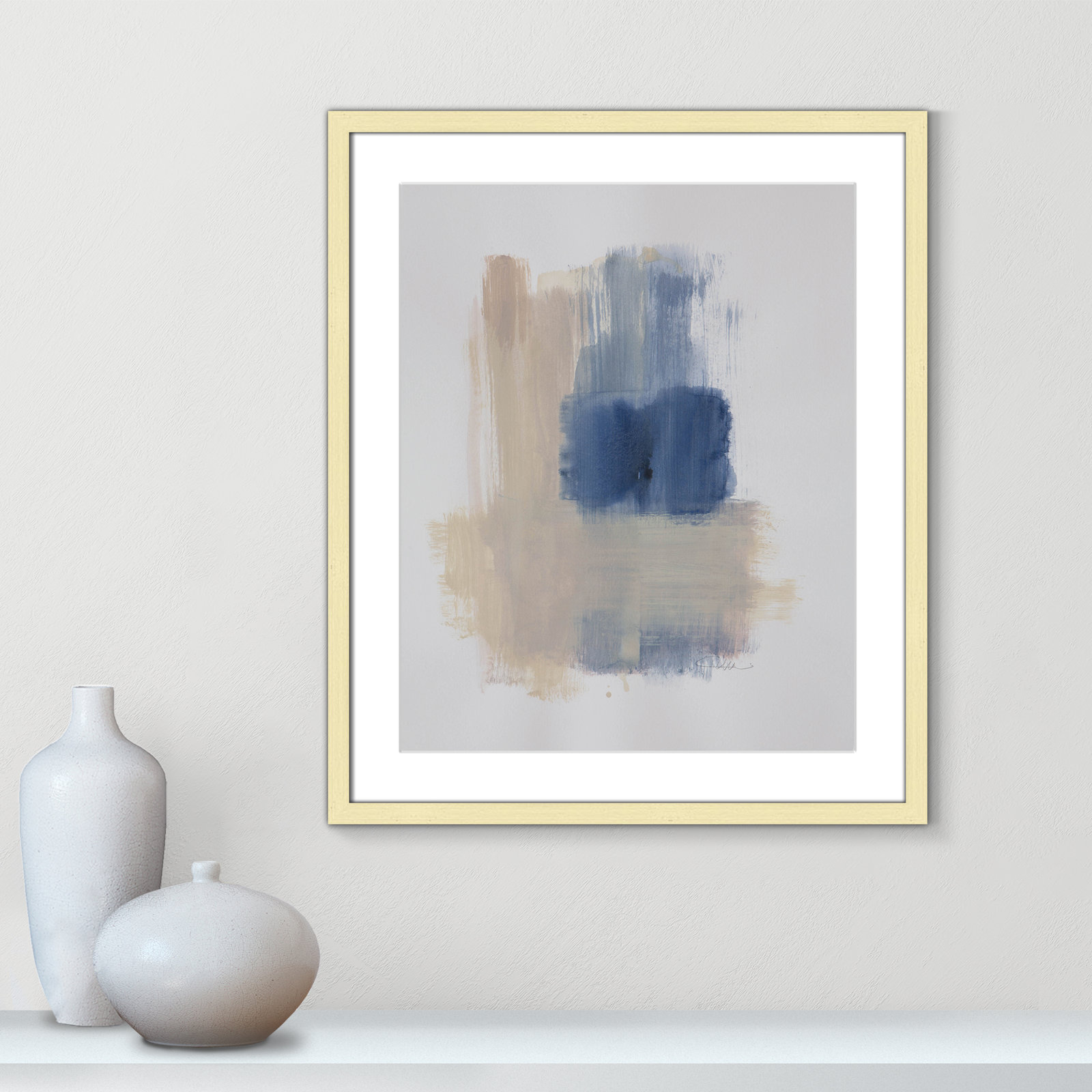 Macathurn "Powder Room Wash III" Print, 25.5" H x 21.5" W x 1.25" D, Gold Matted Picture Framed