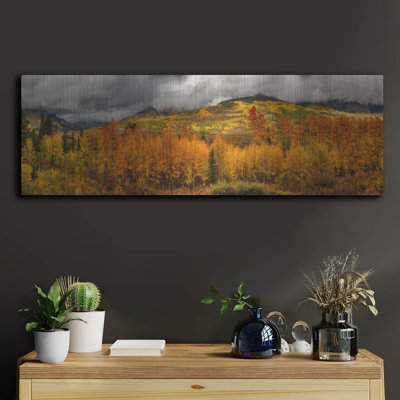 «Autumn Colors At Sunset in Crêté Butte Panorama» par Lena Owens, art mural en métal