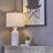 24'' White Ceramic  Table Lamp (Set Of 2)