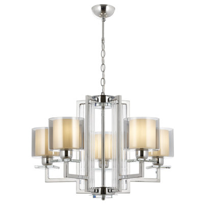 Demps 5 - Light Shaded LED Chandelier