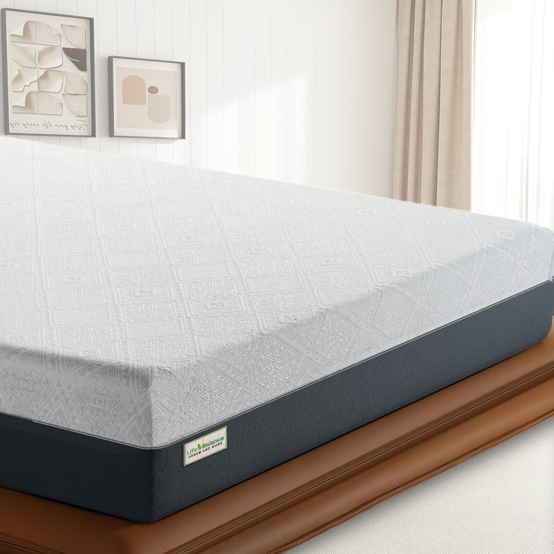 Cushiony 10" Medium-Firm Gel Memory Foam Mattress Full, Cooling Technology, Full, 10"