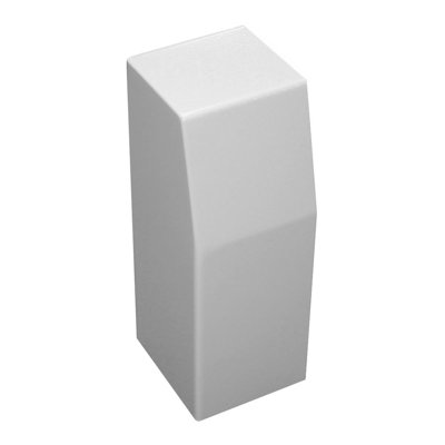 Baseboarders Premium Rust-Resistant Easy Slip-On Heater Cover Left Side Closed End Cap – White (Any Size)