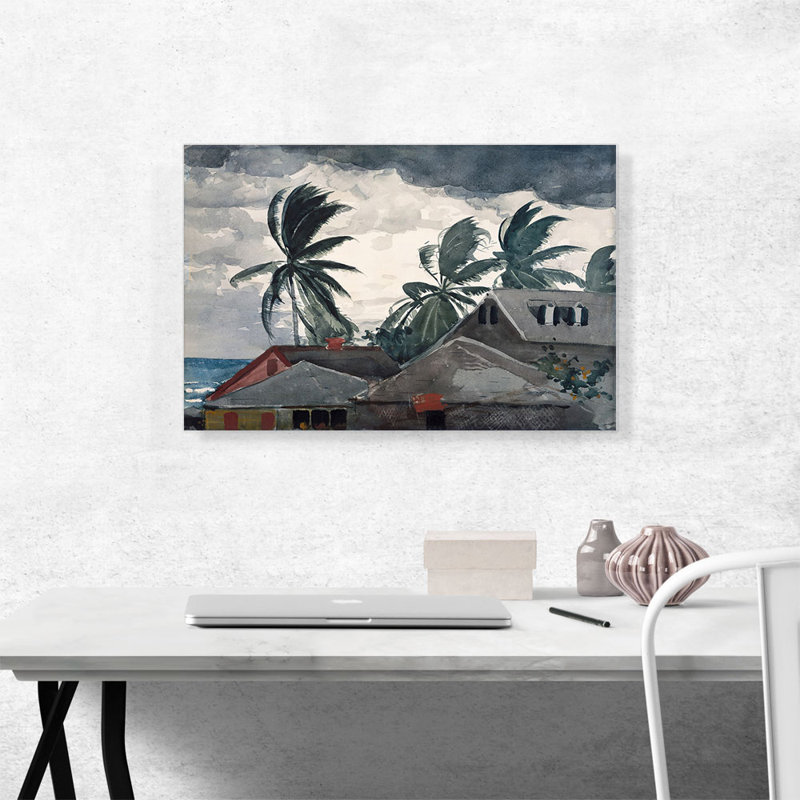 «Hurricane Bahamas 1898» par Winslow Homer, reproduction d'art sur toile tendue, H 18 po x l 26 po x P 0,75 po