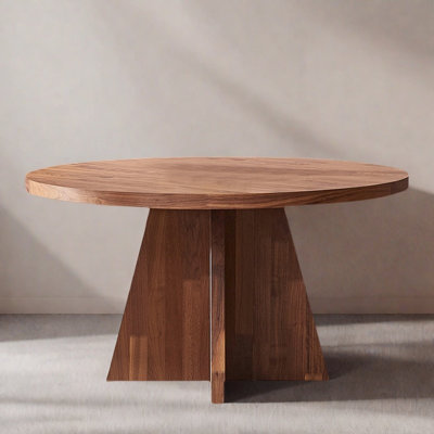 Table ronde en bois massif de style américain