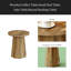 Table basse en bois, petite table de bout, table d'appoint, table de lecture ronde