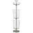 3‑Tier Adjustable Revolving Shoe Rack with 36 Storage Hooks Strong Steel Frame and Weighted Base Silver-98545574