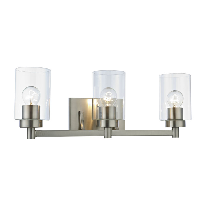 Applique murale à bras en nickel brossé 3 lumières mirari
