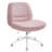 Cross Legged Office Chair, Armless Desk Chair, Criss Cross Chair With Star Base And Wheels, Wide Seat, Adjustable Height, Swivel Chair, Cotton-Linen Fabric, Dove Grey-625179636