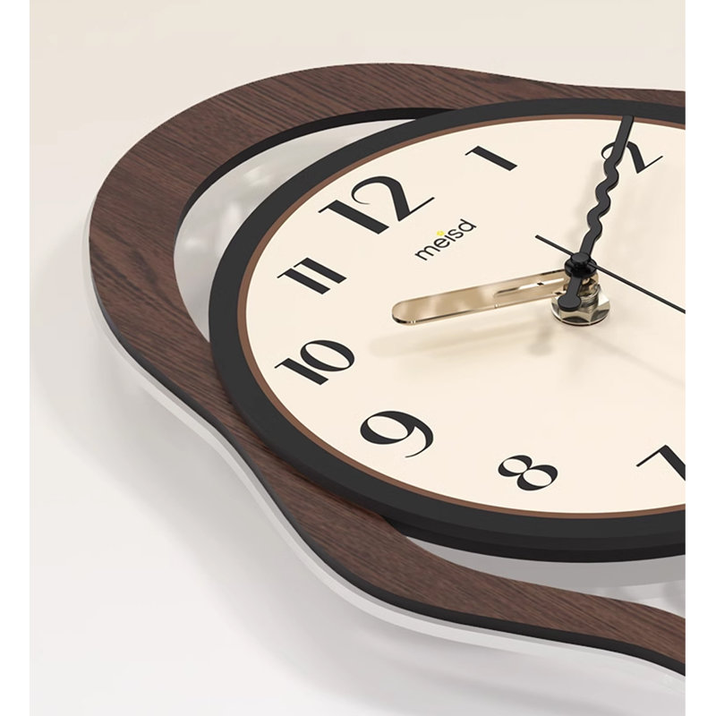 Horloges murales brunes beiges en acrylique, Médium