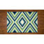 Tapis d'intérieur / extérieur vert à motif géométrique Turnbow-1017776761