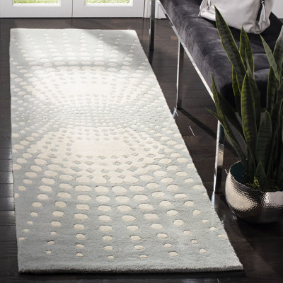 Amier Hand Tufted Wool And Viscose Polka Dots Rug