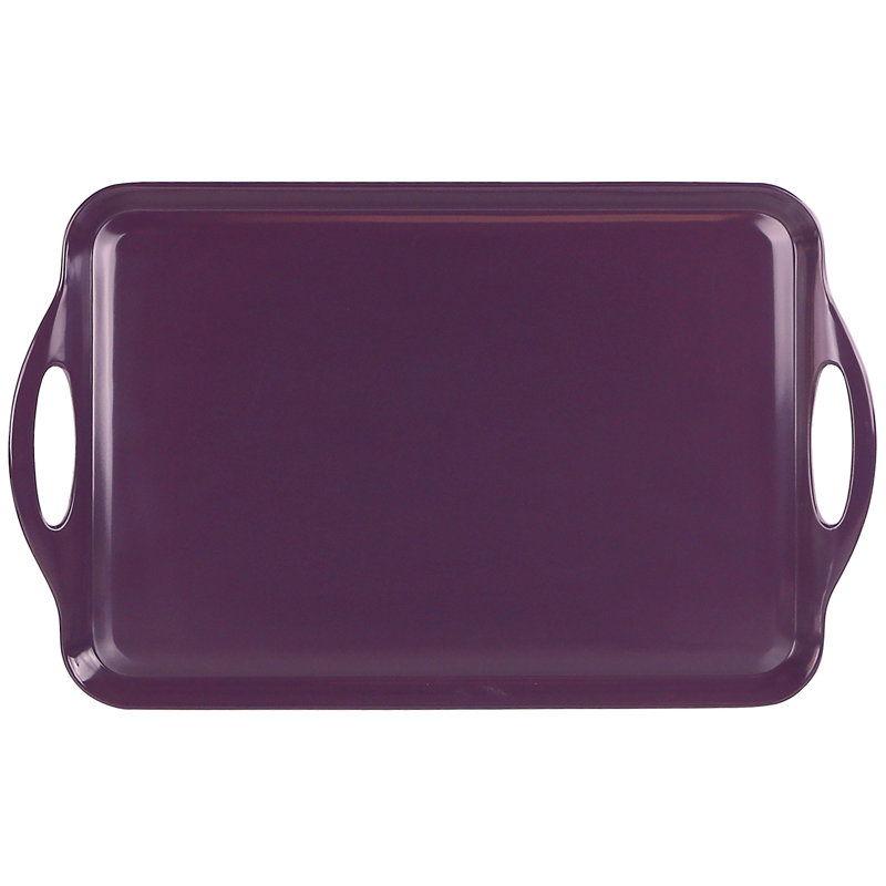 Ensemble de plateaux en mélamine 2 pièces Trevin, Prune