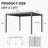 Domi Patio Outdoor Aluminum Louvered Pergola-128832044-128832049