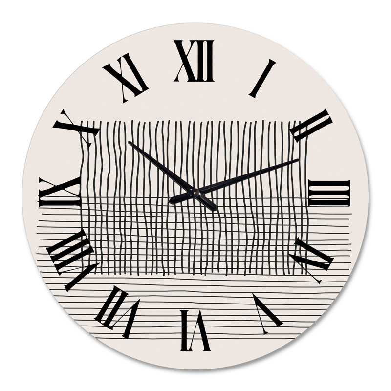 Minimal Geometric Lines and Squares V - Horloge murale moderne, Grand