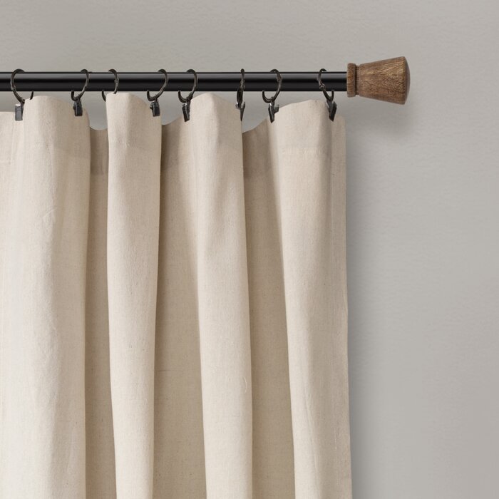 Gracie Oaks Ruya Semi-Sheer Curtain Panel & Reviews | Wayfair