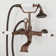 Wall-Mount Telephone Faucet with Porcelain Lever Handles and 6" Wall Couplers