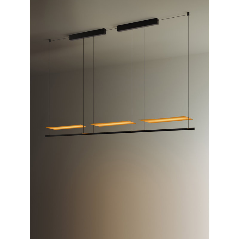 Sistema Lámina 45, 200.4" H x 69.2" W x 7.8" D, Gold, 49 W