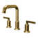 Karran 2-Handle Three Hole Widespread Bathroom Faucet with Matching Pop-up Drain