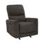 Fauteuil inclinable manuel Ray Rocker, microfibre polie brun chocolat