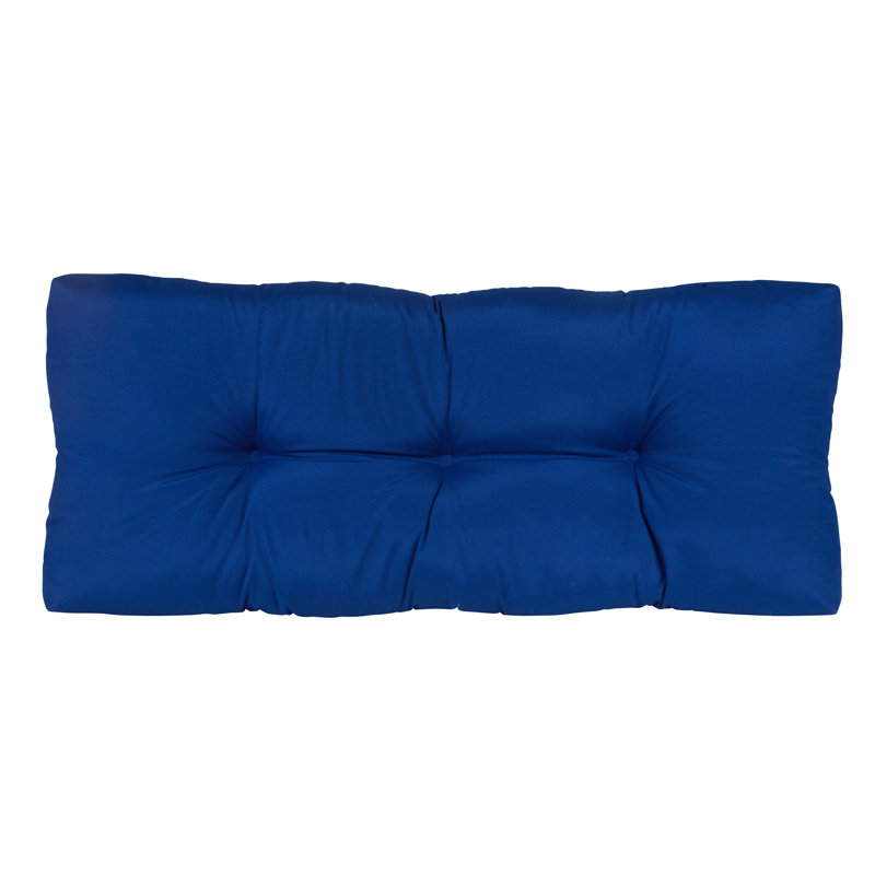 Outdoor Patio Bench Cushion, 43 X 19 X 4 Inches, Marine Blue