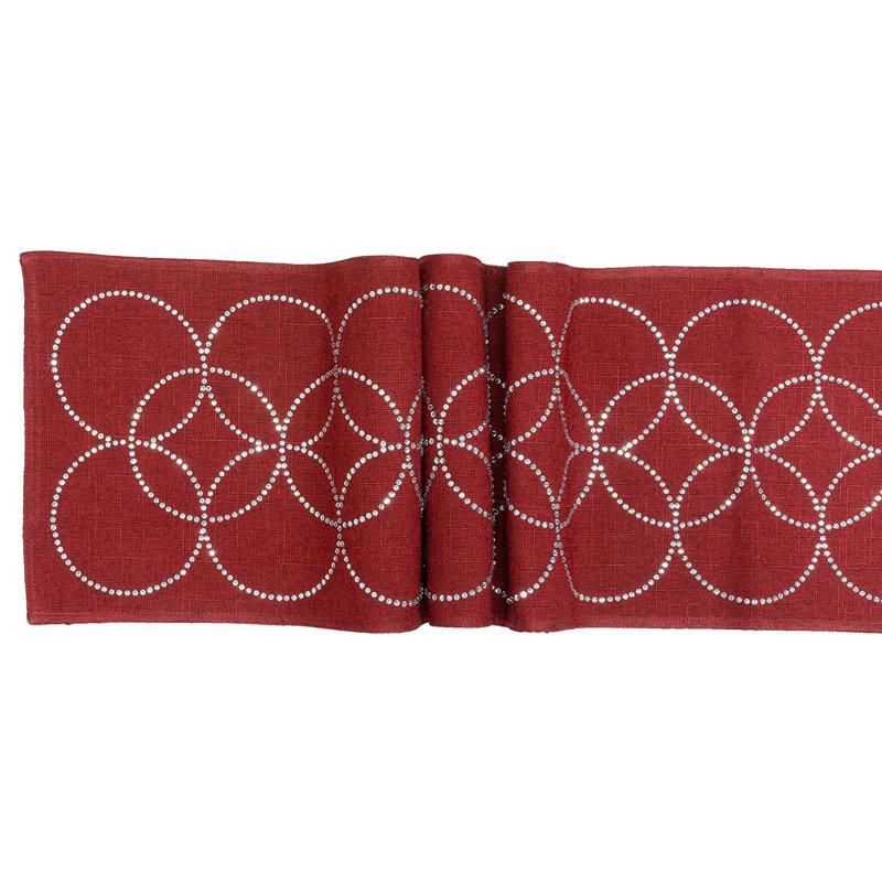 Aneliya Table Runner, 108" x 13", Red